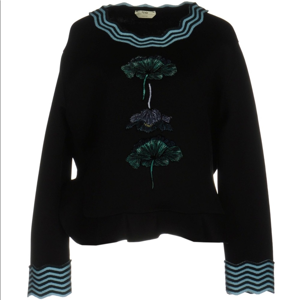 Authentic Fendi black sweatshirt. Italian size 44. Like new
